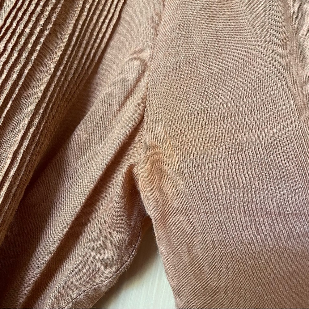 Doen marine belted poet dress brown tan - Picture 10 of 13